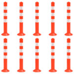 vidaXL Dopravné stĺpiky 10 ks 75 cm PE