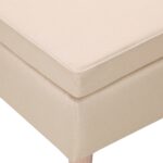 vidaXL Taburetka s drevenými nohami krémová látková – Obrázok 5