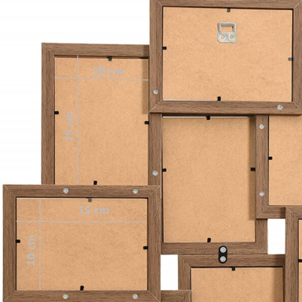 vidaXL Kolážový fotorámik na 10 fotiek (10x15 cm) bledohnedý MDF – Obrázok 7