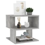 vidaXL Príručný stolík betónovosivý 40x40x40 cm drevotrieska – Obrázok 3