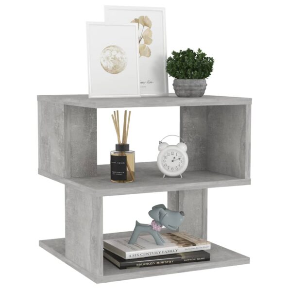 vidaXL Príručný stolík betónovosivý 40x40x40 cm drevotrieska – Obrázok 3