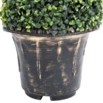vidaXL Umelý krušpán v tvare špirály s kvetináčom zelený 59 cm – Obrázok 4