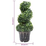 vidaXL Umelý krušpán v tvare špirály s kvetináčom zelený 59 cm – Obrázok 5