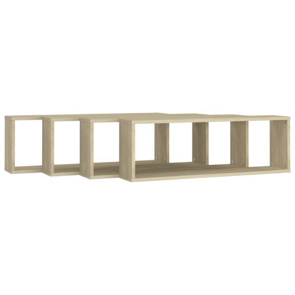 vidaXL Nástenné police 4 ks, dub sonoma 80x15x26,5cm, kompozitné drevo – Obrázok 4