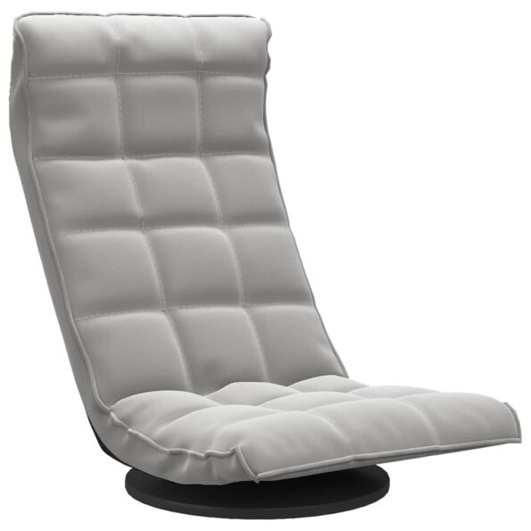 vidaXL Otočná podlahová stolička bledosivá zamatová – Obrázok 2