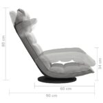 vidaXL Otočná podlahová stolička bledosivá zamatová – Obrázok 7