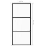 vidaXL Posuvné dvere s kovaním ESG sklo a hliník 90x205 cm – Obrázok 9