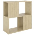 vidaXL Knižnica farba dubu sonoma 60x24x63 cm drevotrieska – Obrázok 2