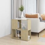 vidaXL Knižnica farba dubu sonoma 60x24x63 cm drevotrieska – Obrázok 4