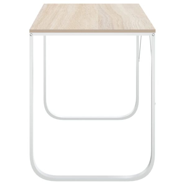 VXL8720286652398_g_en_hd_2.jpg vidaXL Počítačový stôl biely a dubový 110x60x73 cm drevotrieska – Obrázok 4