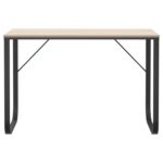 vidaXL Počítačový stôl čierny a dubový 110x60x73 cm drevotrieska – Obrázok 3