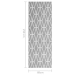 vidaXL Vonkajší koberec sivý 80x250 cm PP – Obrázok 6
