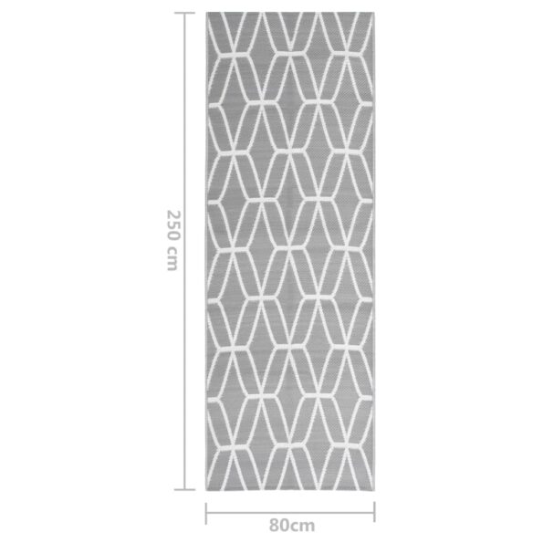 VXL8720286653296_g_en_hd_4.jpg vidaXL Vonkajší koberec sivý 80x250 cm PP – Obrázok 6