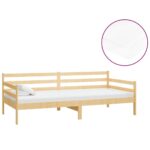 vidaXL Denná posteľ s matracom 90x200 cm, borovicový masív – Obrázok 2