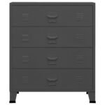 vidaXL Industriálna zásuvková skrinka antracitová 78x40x93 cm kovová – Obrázok 3