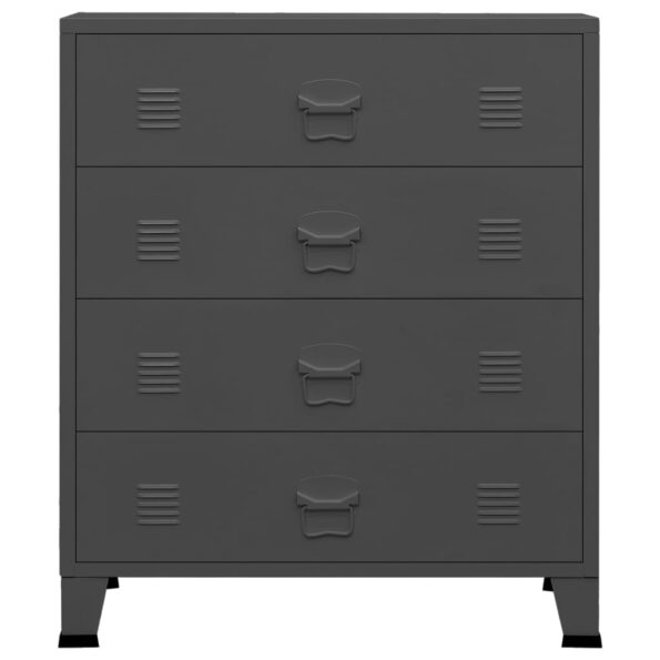 vidaXL Industriálna zásuvková skrinka antracitová 78x40x93 cm kovová – Obrázok 3