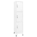 vidaXL Uzamykacia skriňa biela 38x45x180 cm oceľová