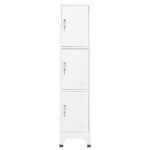 vidaXL Uzamykacia skriňa biela 38x45x180 cm oceľová – Obrázok 2