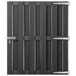 vidaXL Záhradná brána WPC 100x112 cm sivá