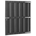 vidaXL Záhradná brána WPC 100x112 cm sivá – Obrázok 3