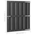 vidaXL Záhradná brána WPC 100x112 cm sivá – Obrázok 6