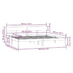 vidaXL Posteľný rám biely borovica 180x200 cm UK super kráľovská – Obrázok 9