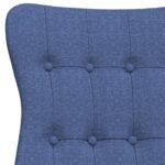 vidaXL Relaxačné kreslo modré látkové – Obrázok 6