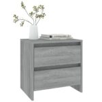 vidaXL Nočný stolík sivý dub sonoma 45x34,5x44,5 cm drevotrieska – Obrázok 3