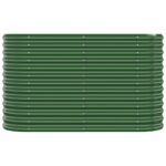 vidaXL Vyvýšený záhradný záhon práškovaná oceľ 114x40x68 cm zelený – Obrázok 3