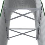 vidaXL Vyvýšený záhradný záhon práškovaná oceľ 114x40x68 cm zelený – Obrázok 5