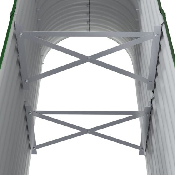 vidaXL Vyvýšený záhradný záhon práškovaná oceľ 114x40x68 cm zelený – Obrázok 5
