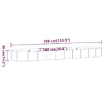 vidaXL Vyvýšený záhradný záhon pozinkovaná oceľ 396x100x36 cm antracit – Obrázok 6