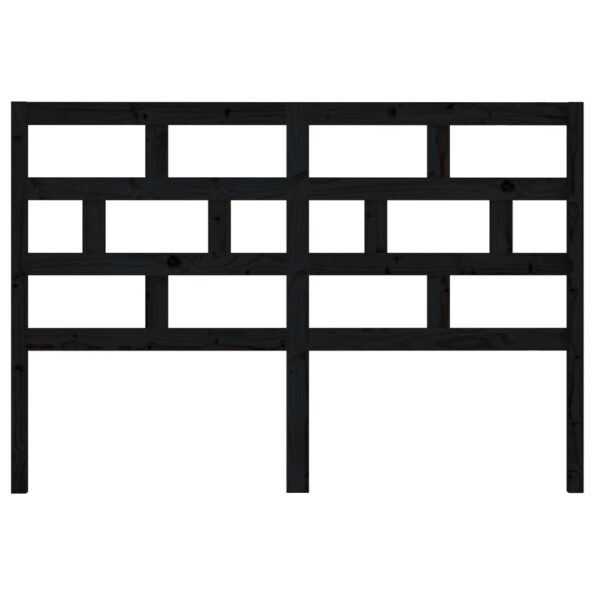 vidaXL Čelo postele čierne 126x4x100 cm masívna borovica – Obrázok 4