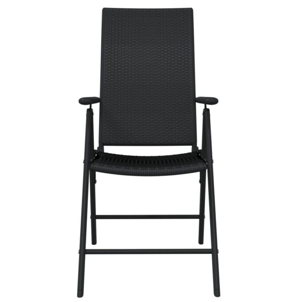 vidaXL 3-dielna záhradná jedálenská súprava čierna – Obrázok 4