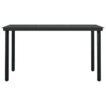 vidaXL 7-dielna záhradná jedálenská súprava čierna – Obrázok 6