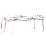 vidaXL 9-dielna záhradná jedálenská súprava čierna – Obrázok 8