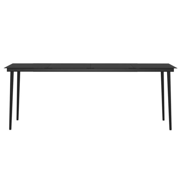 vidaXL 9-dielna záhradná jedálenská súprava so sedákmi čierna – Obrázok 6