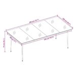 vidaXL 7-dielna záhradná jedálenská súprava s vankúšmi sivá a čierna – Obrázok 5