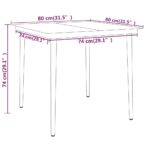 vidaXL 3-dielna záhradná jedálenská súprava sivá – Obrázok 8