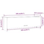 vidaXL Šatník dymový dub 100x32,5x35 cm spracované drevo – Obrázok 9