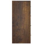 vidaXL Komoda so 4 zásuvkami 60x30,5x71 cm dymový dub – Obrázok 5