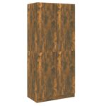 vidaXL Šatník dymový dub 90x52x200 cm spracované drevo – Obrázok 2