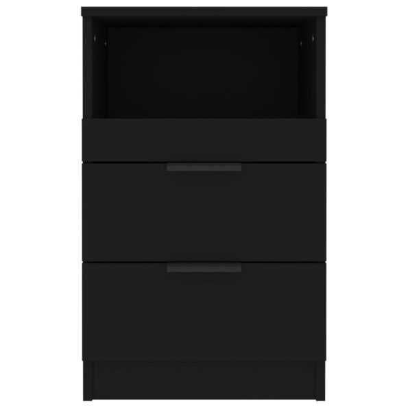 vidaXL Nočný stolík čierny spracované drevo – Obrázok 3