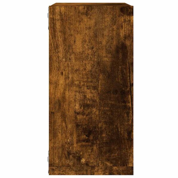 vidaXL Nástenné poličky Cube 2 ks Dub dymový 30x15x30 cm – Obrázok 7