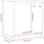 vidaXL Nástenné poličky Cube 2 ks Dub dymový 30x15x30 cm – Obrázok 11