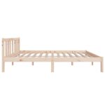 vidaXL Posteľný rám bez matraca, drevený masív 120x200 cm – Obrázok 5