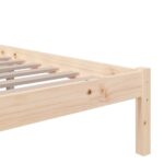 vidaXL Posteľný rám bez matraca, drevený masív 120x200 cm – Obrázok 6