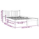 vidaXL Posteľný rám bez matraca, drevený masív 120x200 cm – Obrázok 9