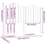 vidaXL Čelo postele 146x4x110 cm masívna borovica – Obrázok 6