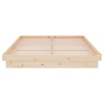 vidaXL Posteľný rám masívne drevo 140x200 cm – Obrázok 5